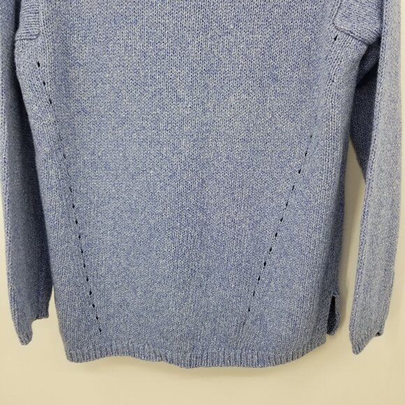 J. Jill Blue Knit Women's Long Sleeved Sweater Medium Missy Coastal Minimalist - Picture 10 of 12